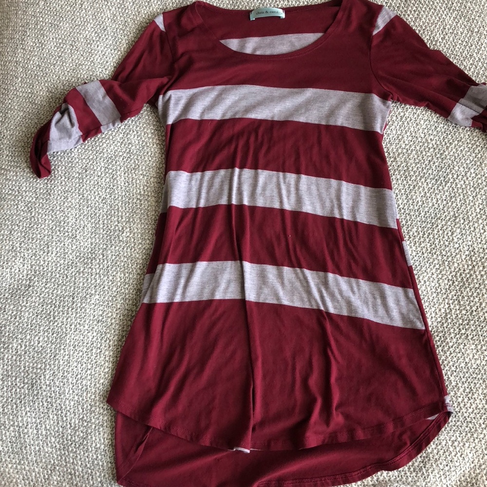 Scarlet & gray tunic